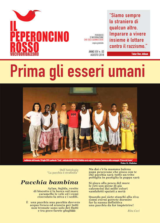 agosto 2018 - Prima gli esseri umani