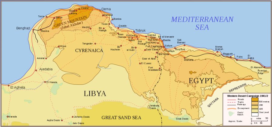 mappa nord Africa